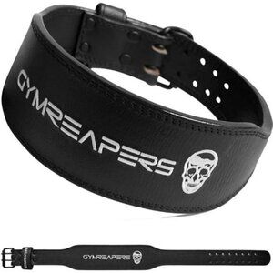 Leather weightlifting belt 4 inch gym workout squat deadlift back support men wo